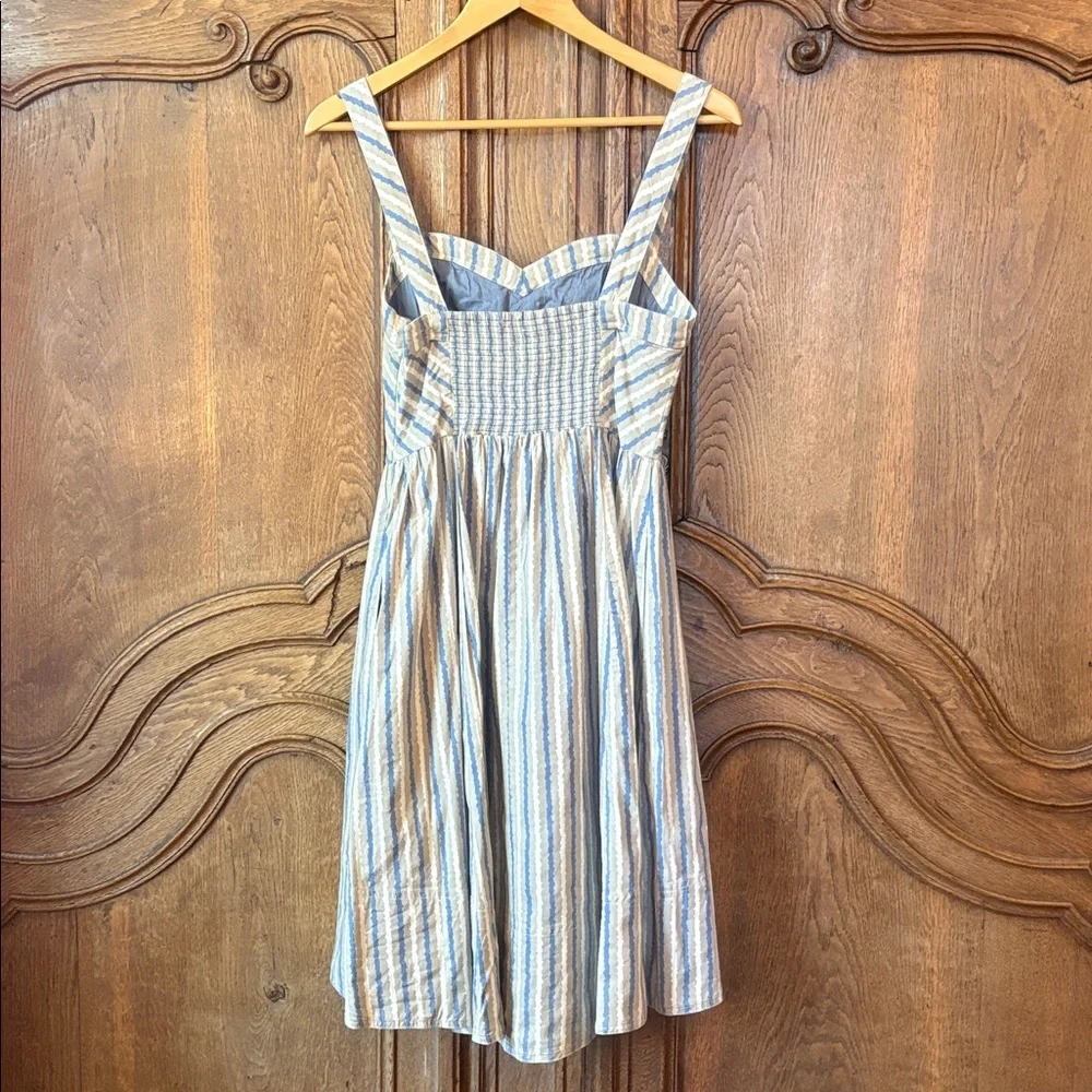 Free People Blue and White Striped Mini Dress